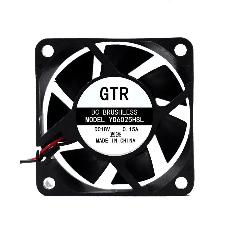 

Новый вентилятор охлаждения для индукционной плиты YD6025HSL DC18V 0.15A, вентилятор охлаждения шасси, 60x60x25 мм