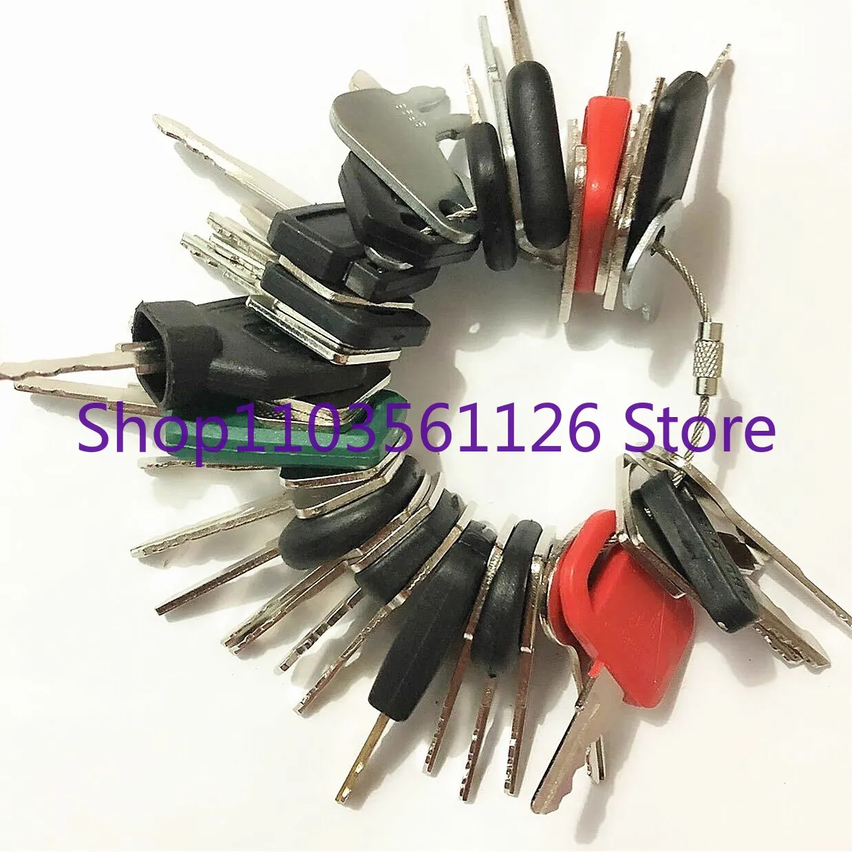 30 keys Construction Ignition/Heavy Equipment Key Set For Caterpillar Kubota Deere JCB For volvo C001 D200 787 52240 166 5P8500