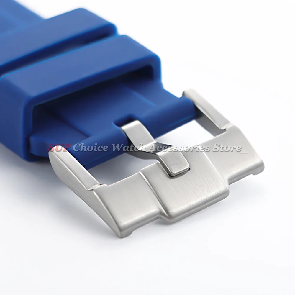 High-Quality Silicone Rubber Sport Watch Band with Curved Ends - Waterproof Bracelet