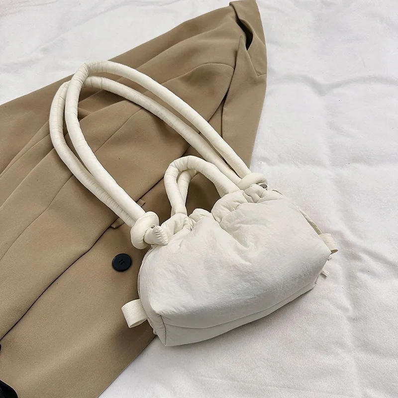 ตัวเลือกสินค้า กระเป๋าถือแฟชั่นเกาหลี กระเป๋าสะพายข้าง กระเป๋า Mini Tote ผ้า Soft Dacron สำหรับผู้หญิง