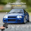LD1899 1/18 rc drift car GTR R34 Metal Alloy Body Shell Full proportional control Remote Control Car in Gyroscope 2
