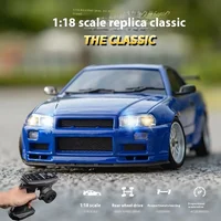 LD1899 1/18 rc drift car GTR R34 Metal Alloy Body Shell Full proportional control Remote Control Car in Gyroscope 2