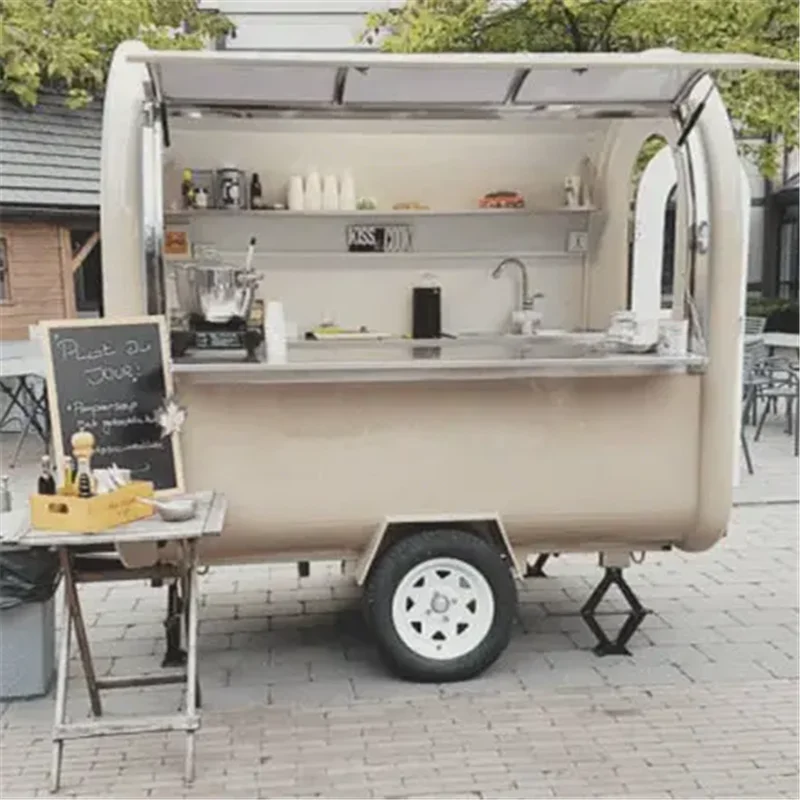 Usa Mobile Kitchen Fast Food Trailers Churros Concession Coffee Ice Cream Cart Food Trailer Fully Equipped Food Truck for Europe