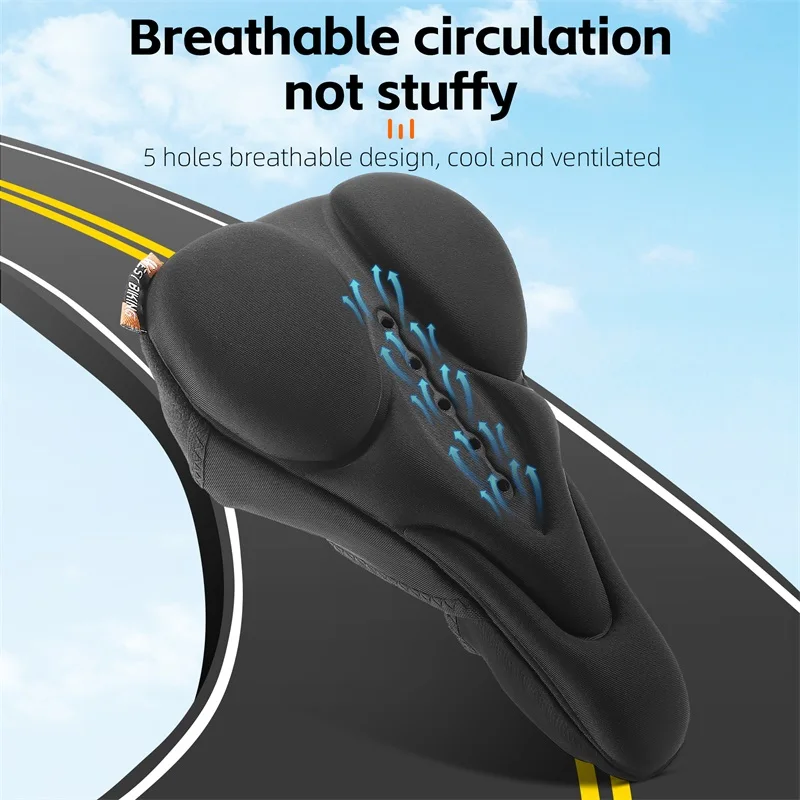 WEST BIKING MTB Comfortable Saddle Cover Light Breathable Seat Cover Soft Sponge Painless Bike Seat Cushion Rainproof bicycle saddle cover,bicycle seat cover,bicycle seat cushion,bike riding cushion