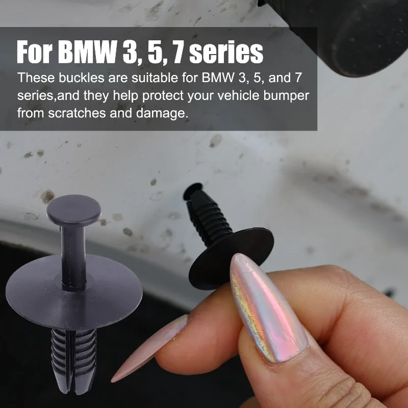 50-10pcs Car Bumper Trim Door Sill Wheel Arch Clip Retainer for BMW 3 5 7 Series 51118174185 Interior Accessories Car Rivet Clip