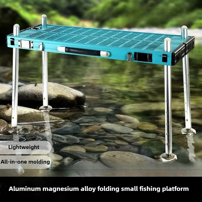Aluminium Alloy Mini Multifunction Fishing Stool Folding Adjustable Fishing Platform Portable Camping Stools Outdoors Chair
