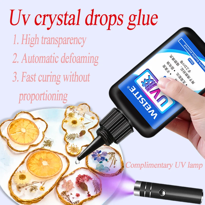 UV Glue 50ml High Transparent Crystal Epoxy Ultraviolet Curing Epoxy
