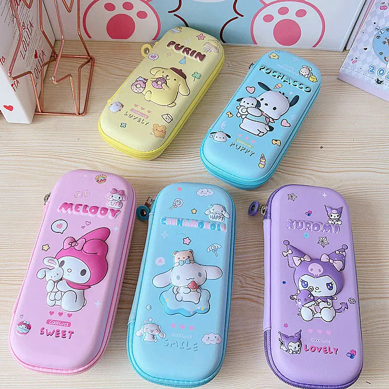 

Sanrio Cinnamoroll Pencil Case Kawaii Kuromi Anime Cartoon School Supplies Student Stationery Storage Bag Pen Pouch Girls Gifts