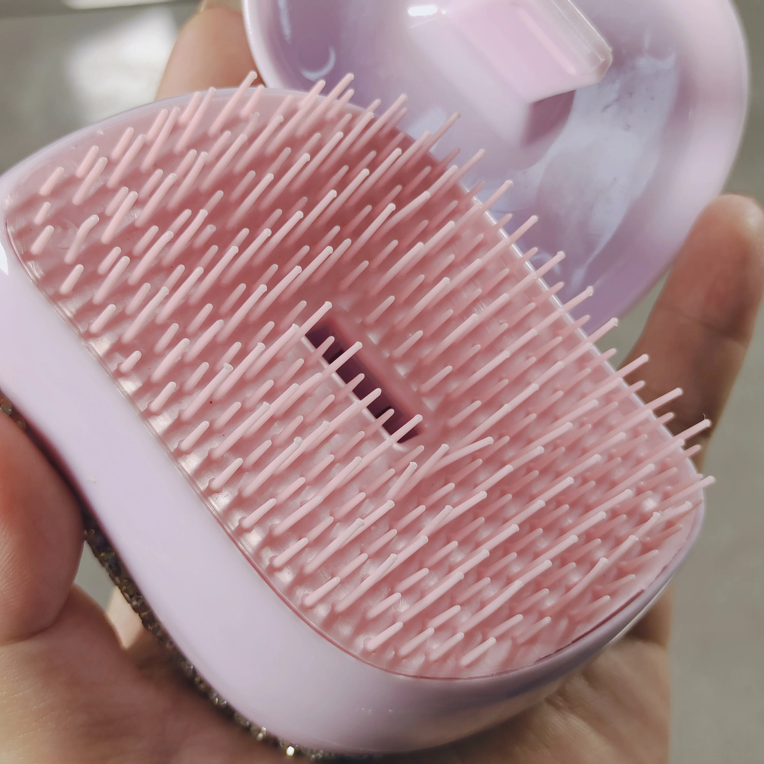 High appearance level air cushion massage comb Artificial diamond set small portable fluffy anti-static home massage comb 6
