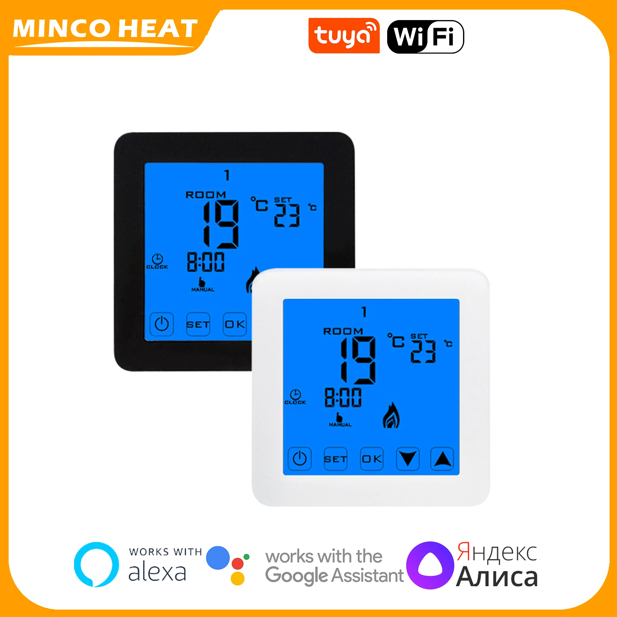 

Умный термостат Minco Heat с Wi-Fi, программируемый, 3 а/16 А, 230 В