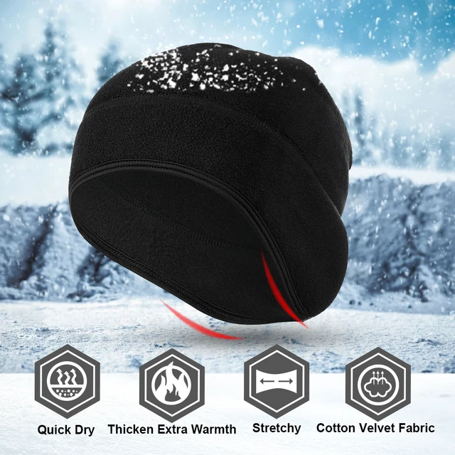  - Winter Fleece Beanies Hat Skiing Windproof Ear Cover Warmer Caps Thermal Snowboard Casual Skullies Cap Hats Headwear Men Women