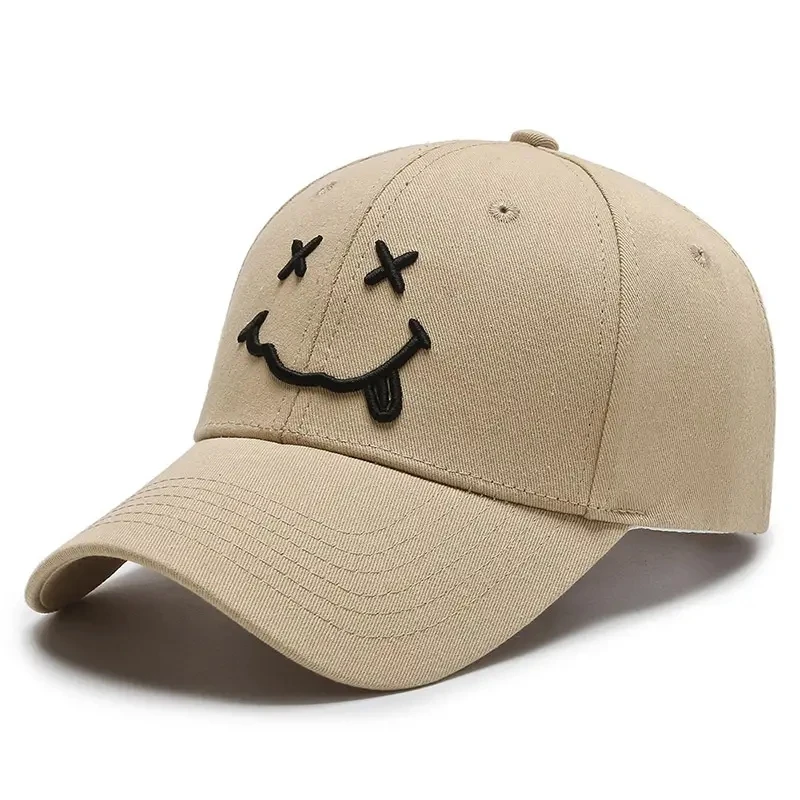 Unisex Lächelndes Gesicht Stickerei Baseball Caps Frühling Herbst Outdoor Einstellbare Casual Hüte Sonnenschutz Hut Sport Kappe – Detail 7