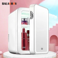 4L Mini Makeup Fridge WIth LED Light Mirror Portable Cosmetic Storage Refrigerator Keep fresh Cooler for Home Car Dual Use 1
