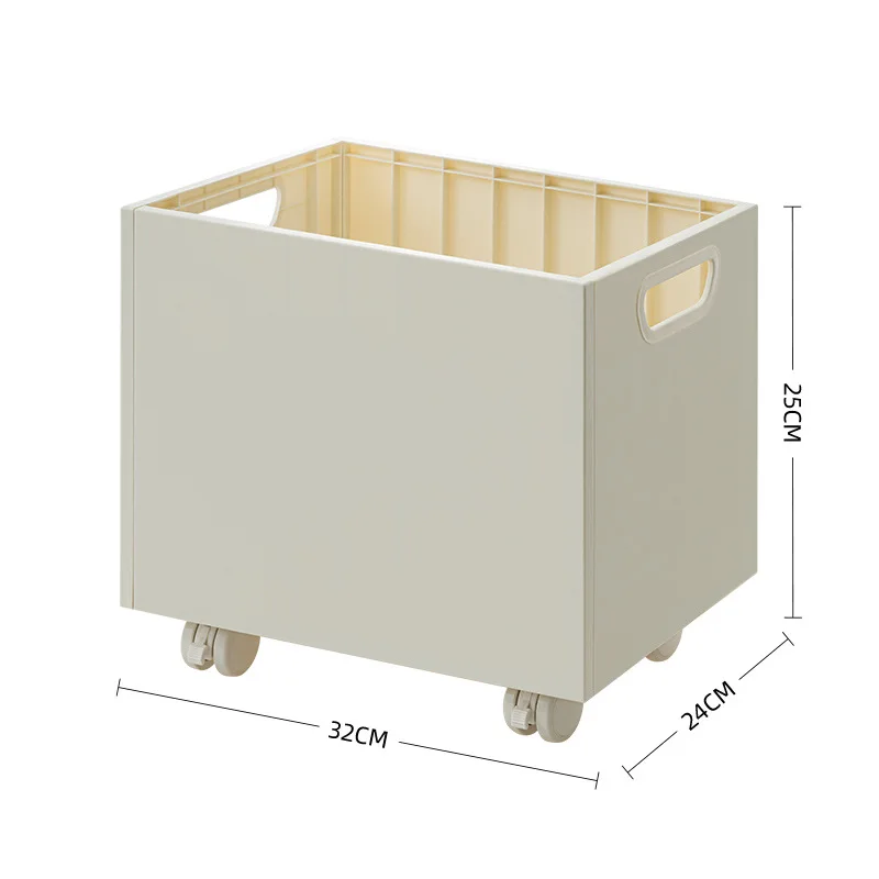 Book Organizer Floor Type Book Storage Box Removable Magazine Organizer with Wheel Bookstand Student Textbook Arrangement Can Be Stacked Book
