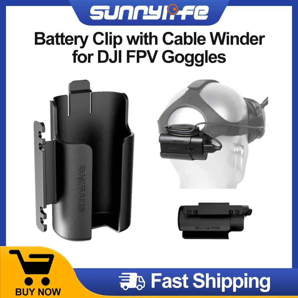 FPV Goggles Battery Storage Case For DJI Avata FPV Battery Holder Headband Back Clip Holder For DJI Avata Goggles V1/V2 Glasses Accessories