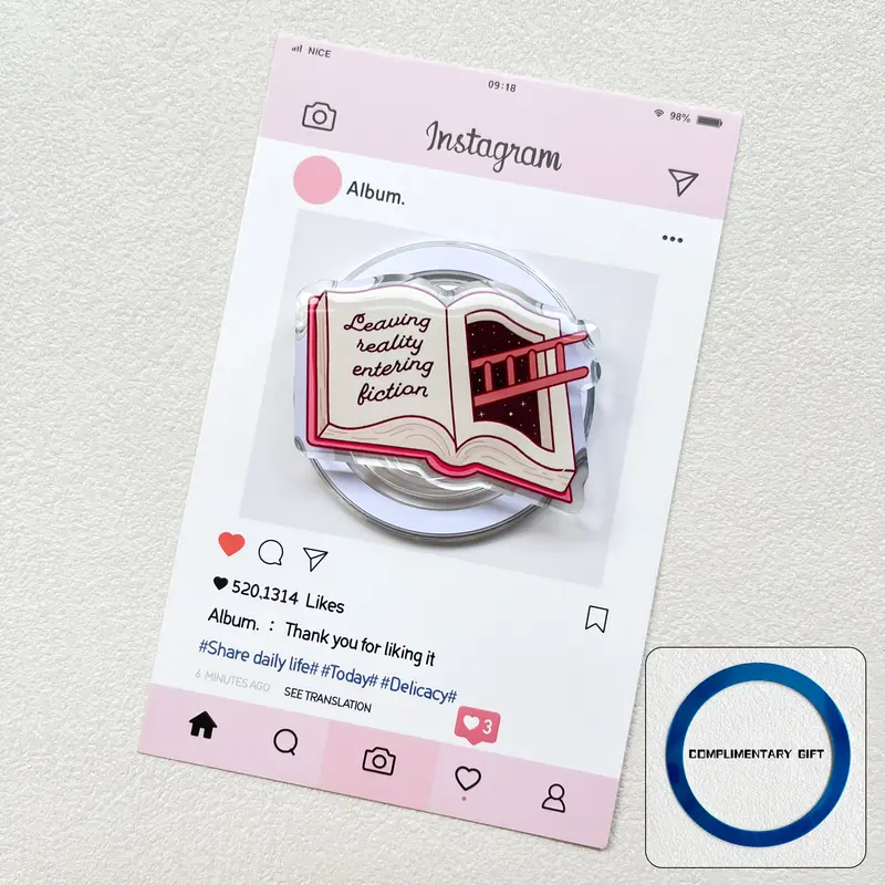 Kindle Bookish Magsafe Phone Grip Magnetic Kindle Holder Pink Kindle Accessories Bookish Merch Book for iPhone Samsung Xiaomi - Image 8