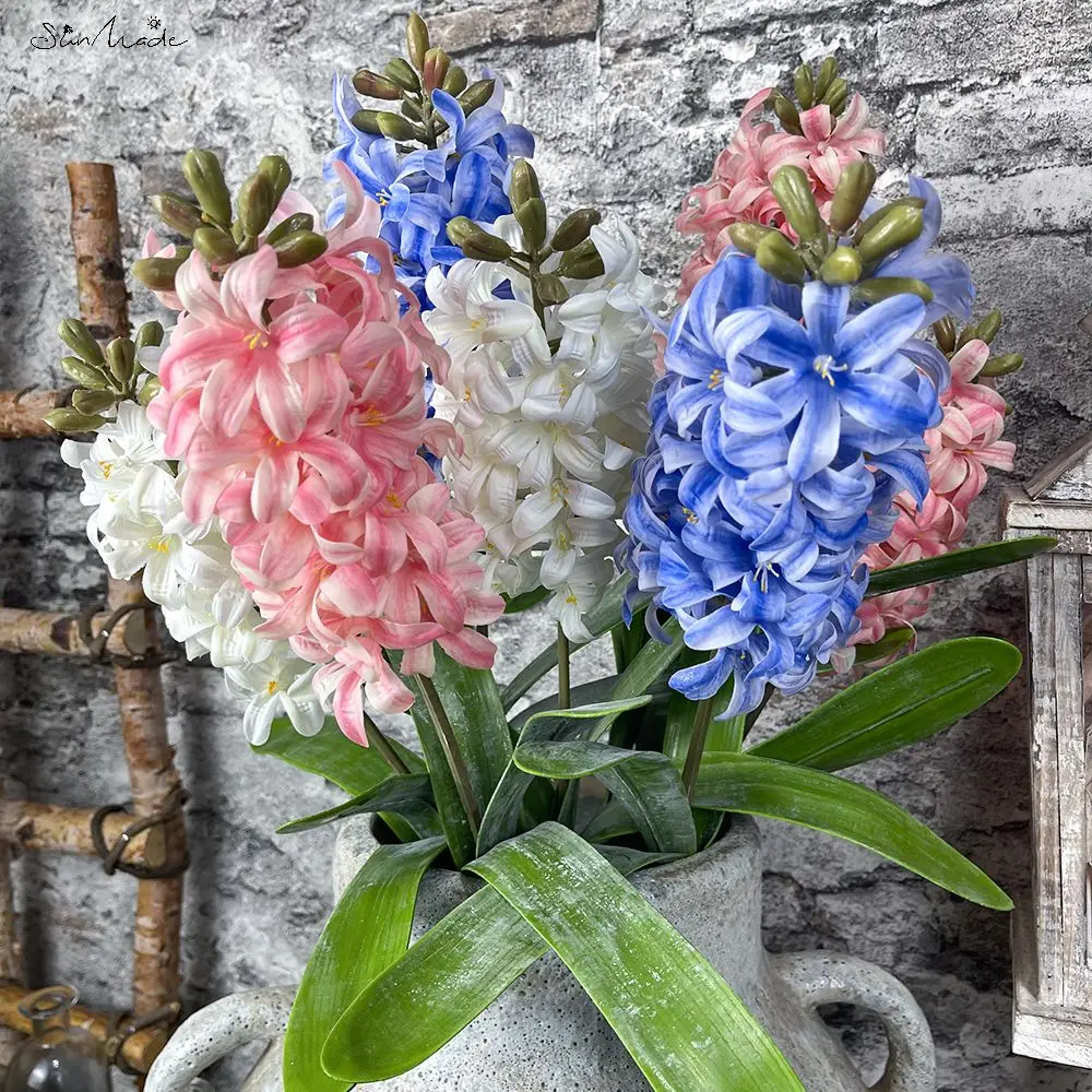 Hyacinth Artificial Flower DIY Flower Bouquet Supplies Wedding Party Decor  Home Garden Supplies Home Office Table Decoration - AliExpress