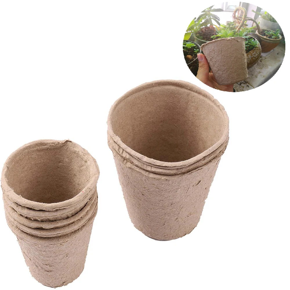 Palwin 100 X Pots De Semis Biodégradables Carrés Avec Étiquettes Et Outils De Plantation