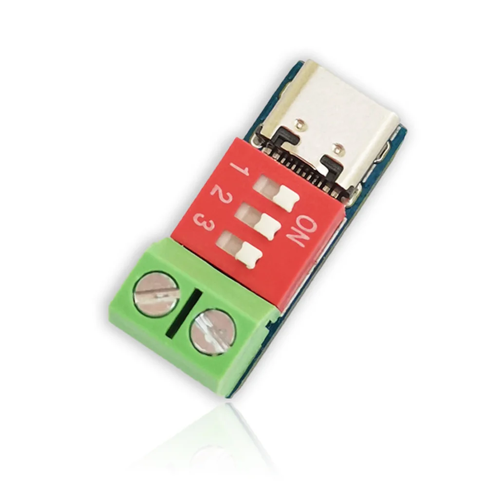 1개 USB-C PDSink PD 디코이 QC PD 고속 충전 테스트 보드 조절 가능한 전압 520V 다이얼 코드 조정