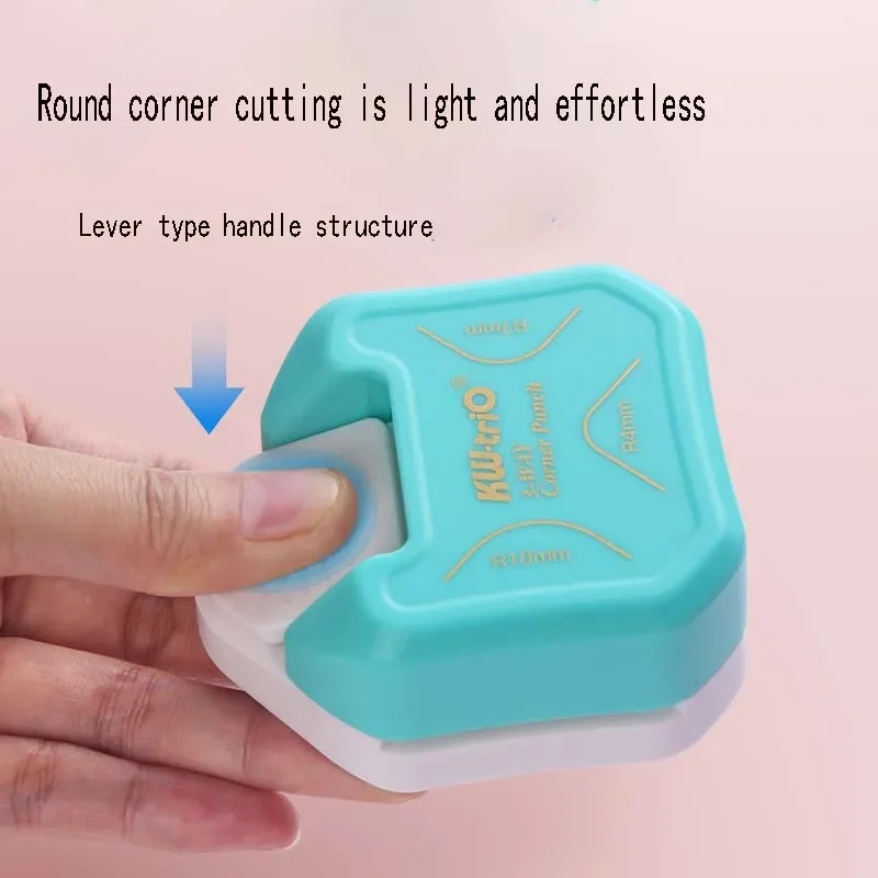 3-in-1 Mini Corner Rounder Punch R4 R7 R10 R5mm Round Corner Trimmer Cutter for Card Photo Paper Laminating Pouches Stationery corner cutter corner punch fillet cutting tool bevel cutter