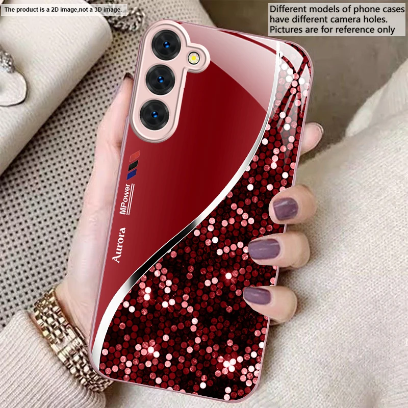 Sleek Silver Metal Curve Glass Phone Case