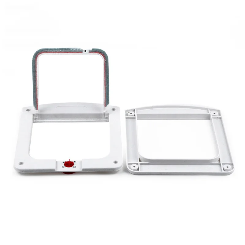 4 Way Locking Cat Flap Door For Interior Exterior Doors Weatherproof Pet Doors For Cats & Doggie Suitable Window & Wall 4 W