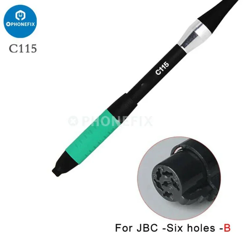 범용 고정밀 T115 T210 T245 납땜 인두 핸들 JBC C210 C245 C115 납땜 인두 팁 용접 도구 용 5/6 구멍