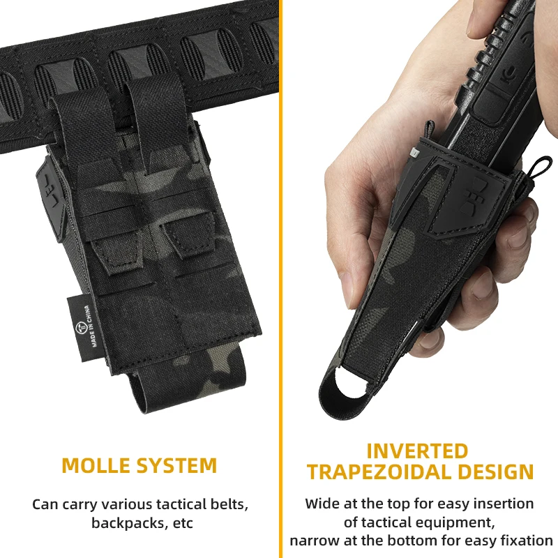 Pochette Triple Chargeur TOPTACPRO 556 - Support Avec Patch Adhésif PVC, Pour MOLLE