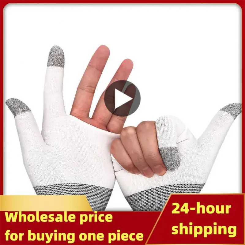 

Two-finger Gaming Finger Sleeves Mobile Game Gloves Sweat-proof Touch Screen Finger Cots Seamless for Mobile Game Controllers