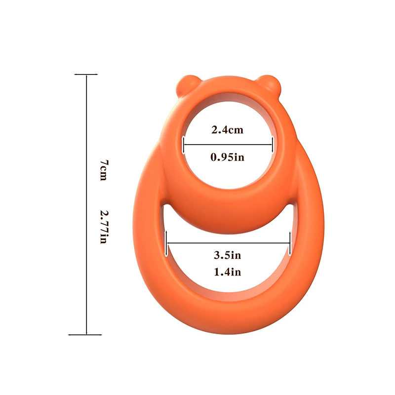 - Silicone Penis Ring Bear Cock Ring Dick Scrotum Ball Stretcher Erection Cockring Ejaculation Delay Sex Toys For Men -
