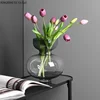 Home Decoration Transparent Glass Vase Modern Hydroponic Flower Arrangement Accessories Storage Tank Countertop Vase Furnishings 2