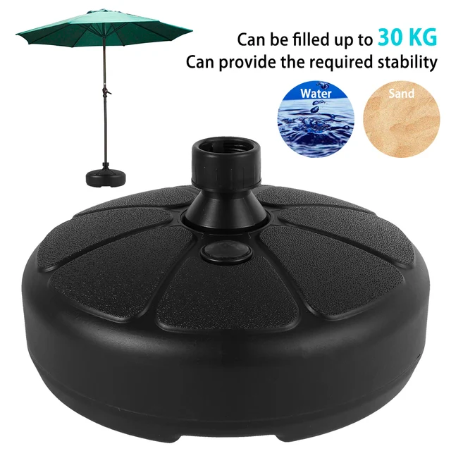 Kültéri Kerti Tengerparti Esernyő Állvány Műanyag Parasol Alap Terasz Rúd Átmérője Alapállvány Kiegészítők - Image 6