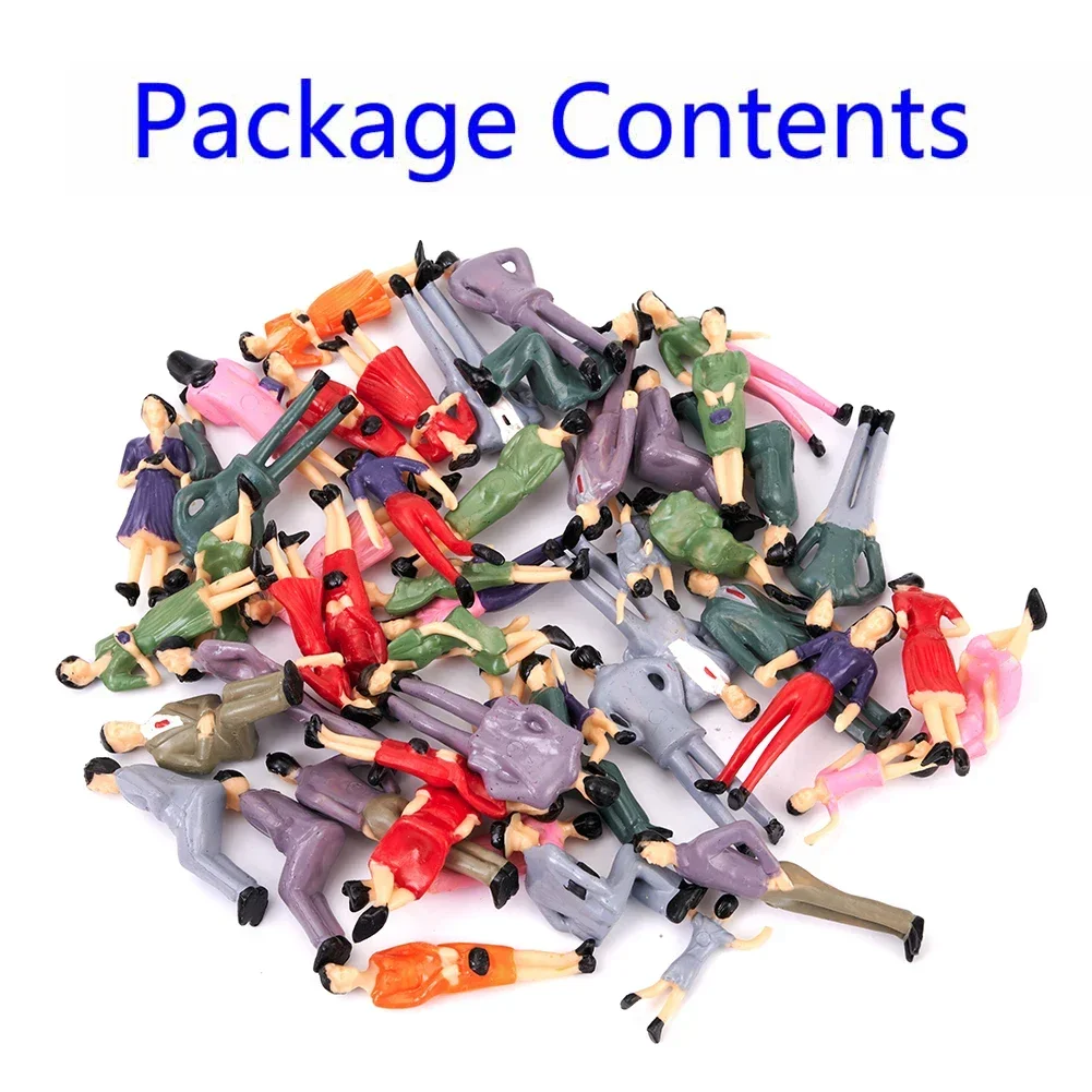 50Pc 1:32 Scale Plastic Models People Sitting Standing Figures Miniature Figure Toy Figurines Model Collection Toy Garden Decor garden decoration