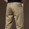 97% Cotton 2024 Autumn Men's Clothing Business Trousers Men Straight Casual Pants Men's Pants Cotton Black Gray Khaki Brand