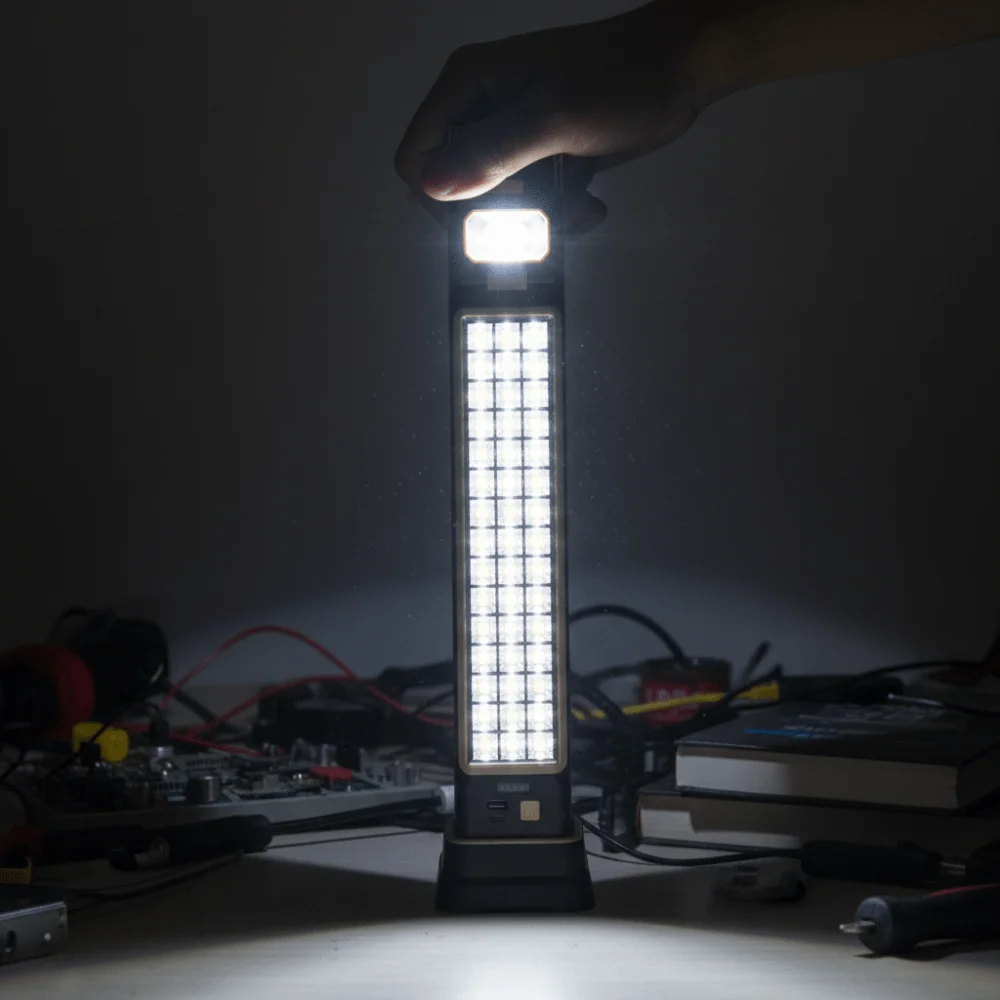파워뱅크 다기능 태양광 램프 마그네틱 베이스 USB 충전식 비상등 SMD LED COB LED 캠핑 랜턴 COB LED