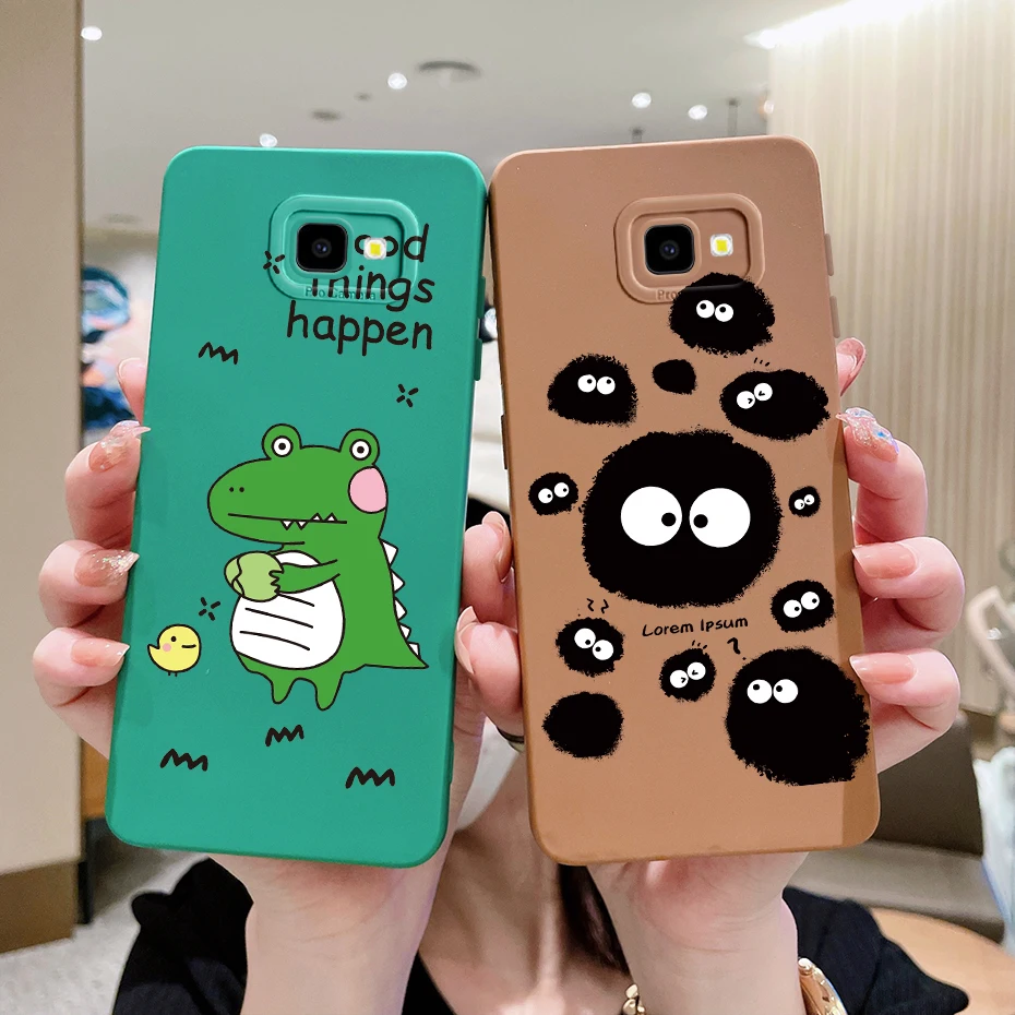 Simpatica Custodia Per Telefono Dinosauro Per Samsung J4 Plus Custodia Quadrata In Silicone Liquido Per Samsung Galaxy J4 Plus J4Plus J4 + 2018 Fundas