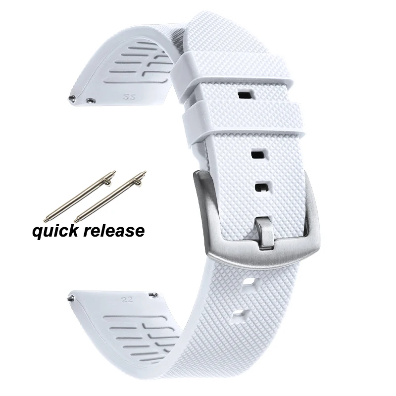 Classic Tropical FKM Rubber Watch Strap – Premium Replacement Bracelet Belt, 20mm/22mm