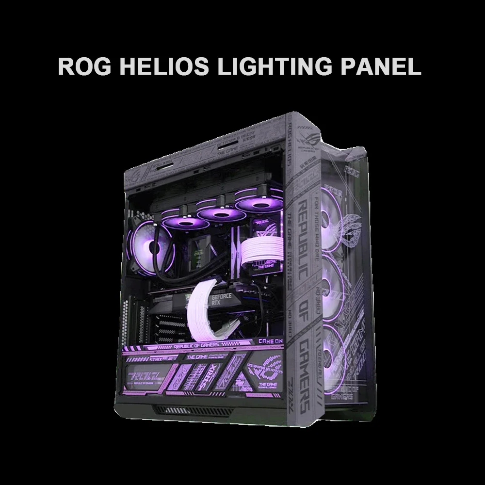 MOD ROG Helios GX601 Case Lightboard Kit 5V ARGB UV Laser Engraved Plate PC Gamers Cabinet Shroud Refit Panel AURA SYNC