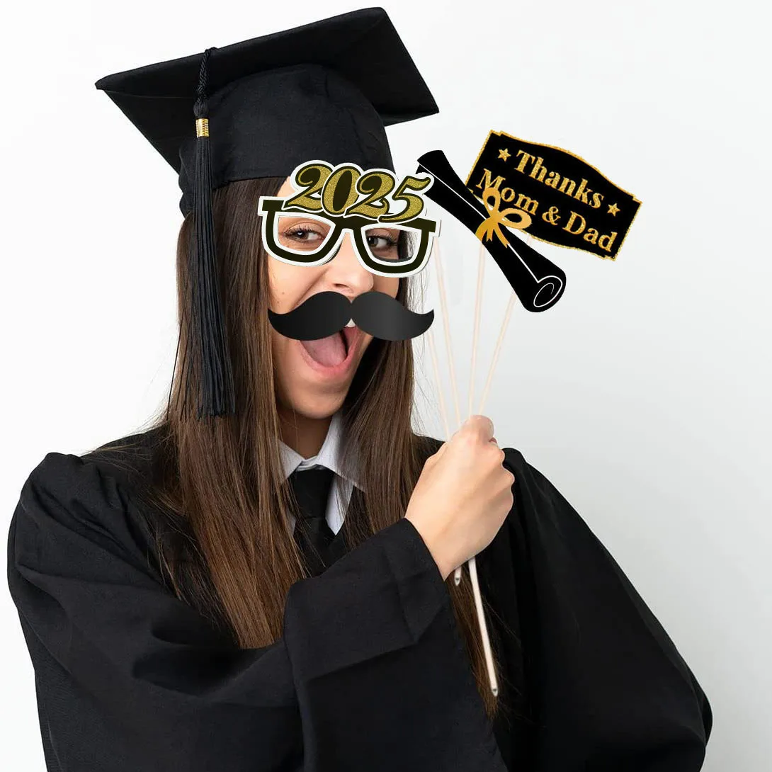 28pcs Paper Photo Booth Props Class of Graduation Party Decorations Photobooth Props Favors School Graduation Graduate party photo props