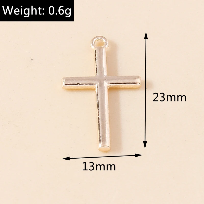 Set of 40 Adorable Alloy Cross Charms for DIY Jewelry and Crafts