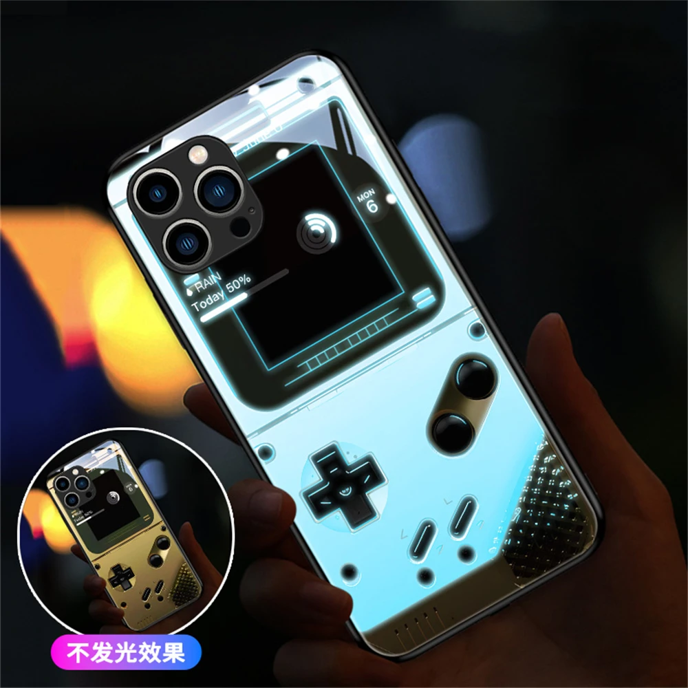 Battle Plate Design LED Light Luminous Phone Case For Samsung S24 S23 S22 S21 S20 FE Note 10 20 Plus Ultra A54 A14 Glitter Cover