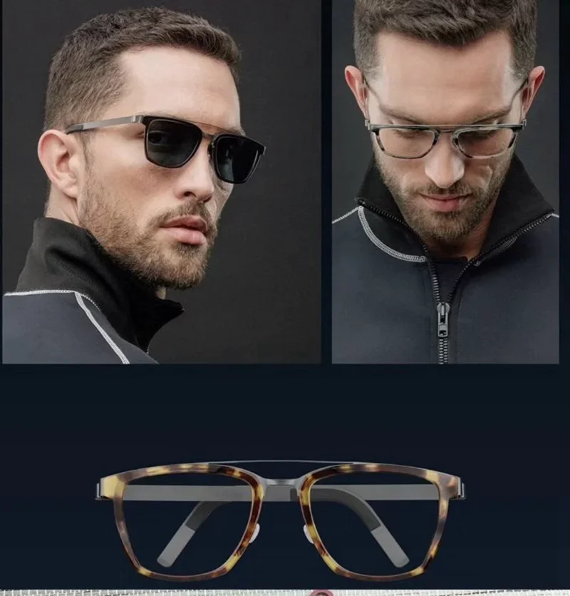 Dänemark Pilot Brille Rahmen Männer Frauen Titan acetat 4507 ultraleichte schrauben lose Brille Doppels trahl Brillen Rezept – Detail 4