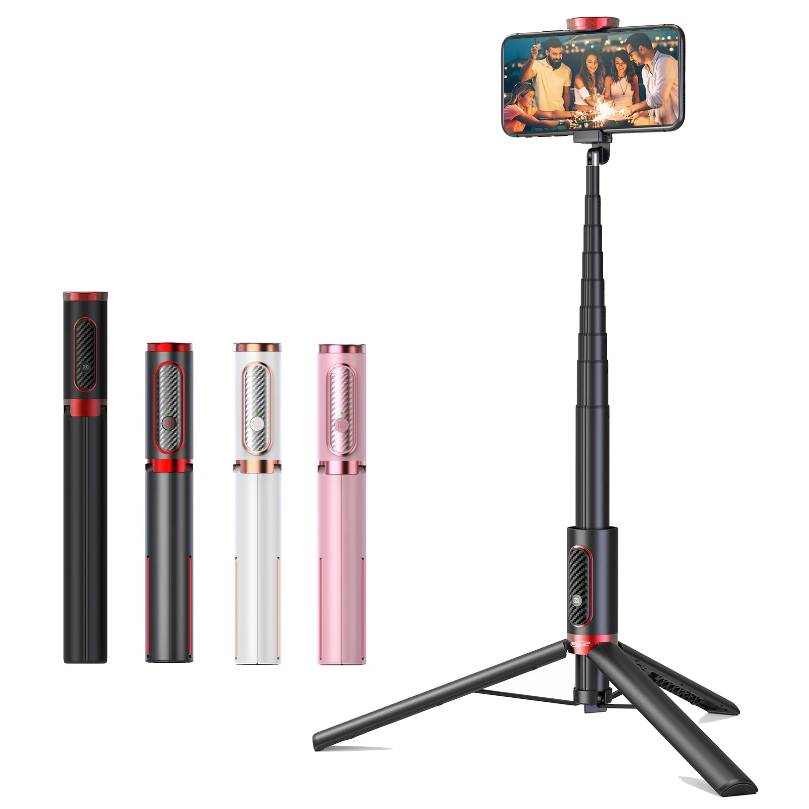 Wireless Selfie Stick Tripod With Mobile Phone Stand And Holder_voghion.com