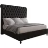 Queen Size Bed Frame with Sleigh Headboard 60" Tall Velvet Upholstered Platform Beds, No Box Spring Needed, Queen Size Bed Frame 5