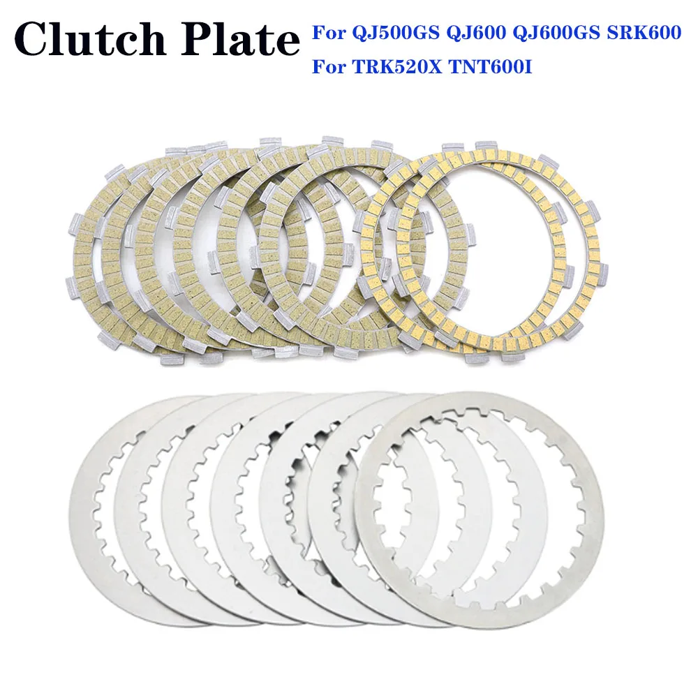 

Sliding Friction Disc Plate Kit For Benelli TRK520X TNT600I 2020 QJMOTOR QJ500GS QJ600 QJ600GS SRK600 Clutch Plate Steel Plates
