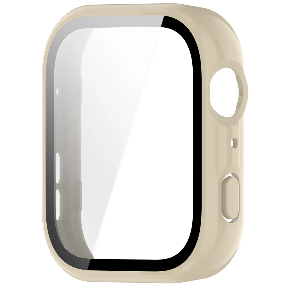 Premium Tempered Glass PC Case Protective Shell for Smartwatches - Full Screen Cover Guard