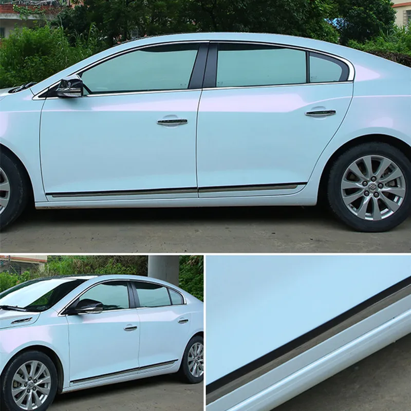 2CM/3CM Chrome Moulding Trim Car Door Protector Sticker Strip Bumper Grill Car Anti-Collision Tape Door Edge Guard Plate Sticker