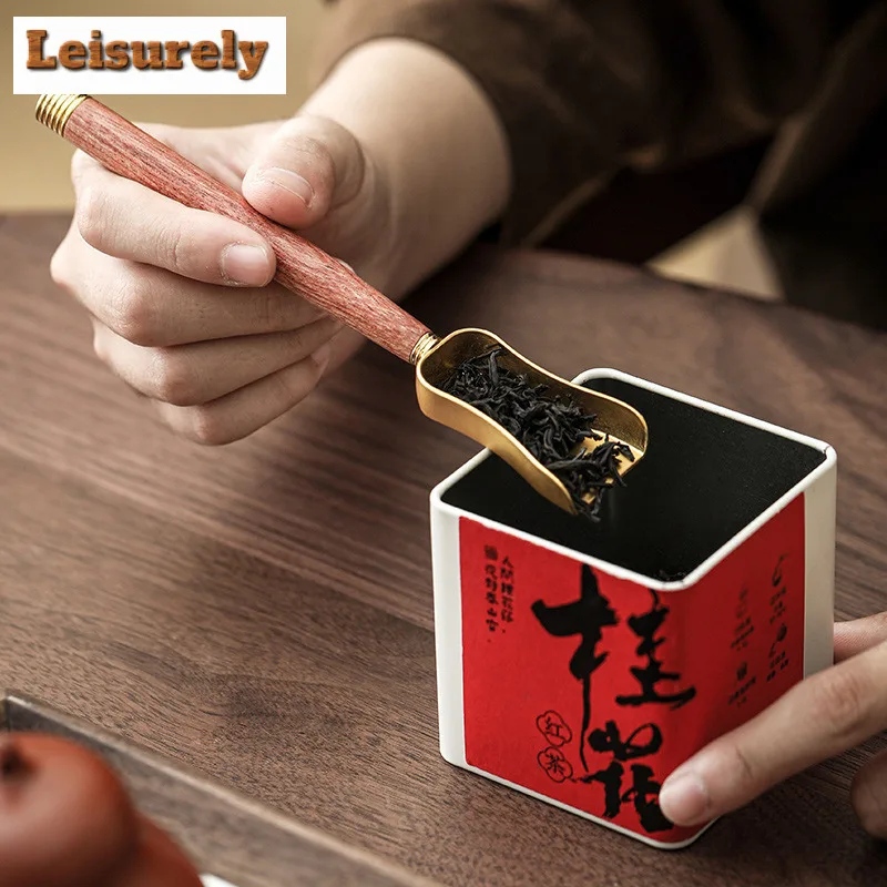 Chinese Rosewood Tea Ceremony Six Gentlemen Boutique Tea Pen Tea Knife Spoon Tube Make Tool Sets Tea Tool Set Teaware Utensils