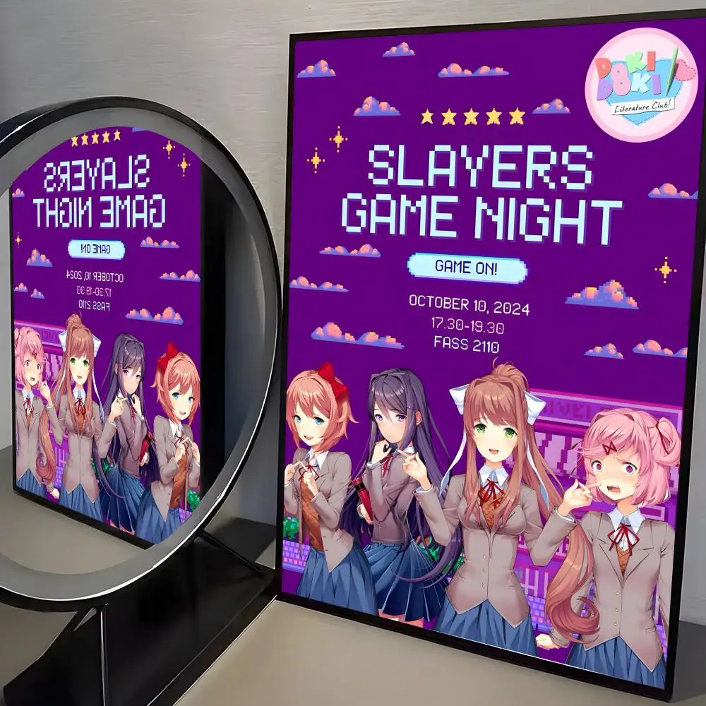 Anime Spiel DDLC D-Doki Poster Zimmer Dekor Wasserdicht Klebrig Für Home Bar Wand Kunst Dekoration – Detail 20