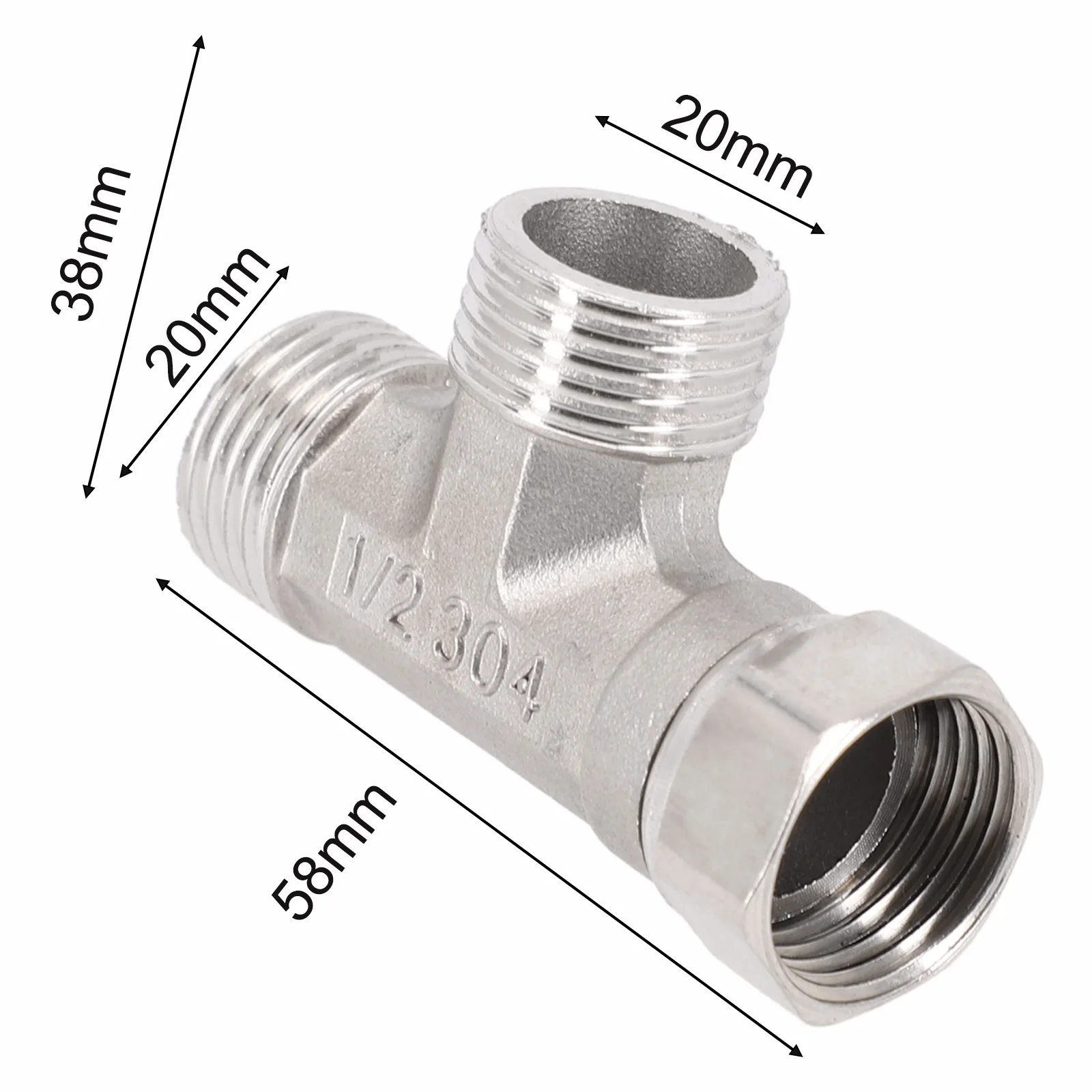 

1pc Stainless Steel T Adapter For Bathroom Toilet For High Water Pressures Effectively Work Home Improvement Accessories